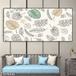 Tranh lá in decor
