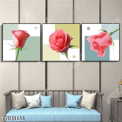 Tranh ghép in kính hoa hồng