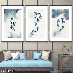 Tranh ghép sơn dầu cá