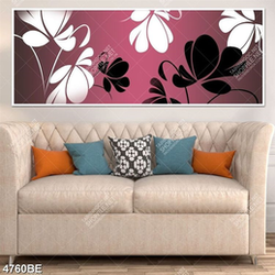 Tranh hoa văn in kính bếp