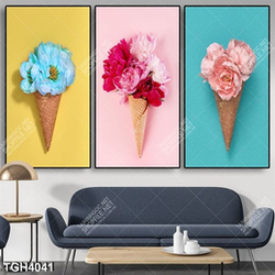 Tranh ghép cây kem nghệ thuật