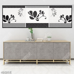 Tranh hoa văn đẹp in kính bếp