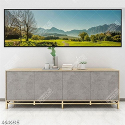 Tranh phong cảnh trên thảo nguyên in kính bếp