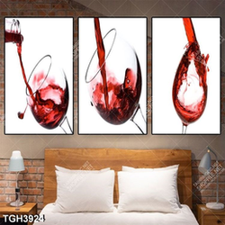Tranh ghép 3 ly rượu