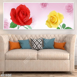 Tranh hoa hồng in kính bếp