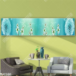 Tranh hoa bồ công anh in kính bếp