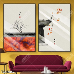 Tranh ghép đèn cổ Trung Hoa