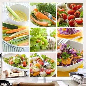 Tranh các món xà lách trộn