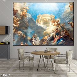 Tranh dán trần thời kỹ phục hưng in canvas