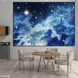 Tranh dán trần in 3d bầu trời sao
