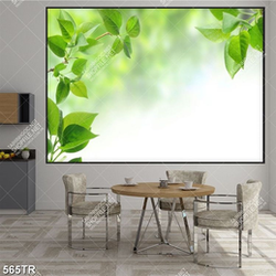 Tranh dán trần in 3d lá cây xanh