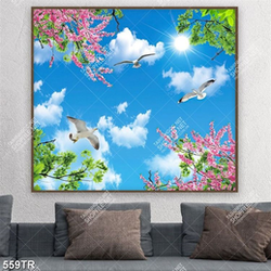 Tranh dán trần bầu trời đẹp file gốc