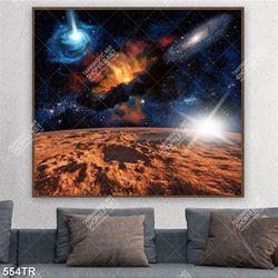 Tranh dán trần vũ trụ 3d file gốc