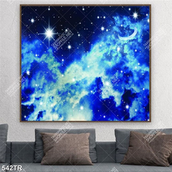 Tranh dán trần bầu trời trăng sao file gốc Tranh dán trần bầu trời trăng sao file gốc