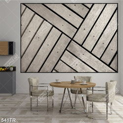 Tranh dán trần 3d giả gỗ