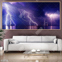 Tranh dán trần in uv những tia sét trên bầu trời Tranh dán trần in uv những tia sét trên bầu trời