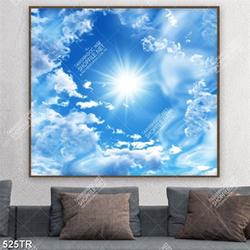 Tranh dán trần bầu trời xanh file gốc