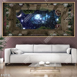 Tranh dán trần nghệ thuật hành tinh in 3d