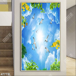 Tranh dán trần file gốc psd đàn chim hải âu bay tự do trên bầu trời Tranh dán trần file gốc psd đàn chim hải âu bay tự do trên bầu trời