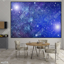 Tranh dán trần nghệ thuật vũ trụ huyền ảo in 3d