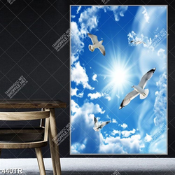 Tranh dán trần file gốc psd đàn chim hải âu bay trên bầu trời Tranh dán trần file gốc psd đàn chim hải âu bay trên bầu trời