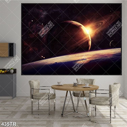 Tranh dán trần in 3d ánh sáng thiên hà