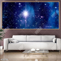 Tranh dán trần in 3d vũ trụ huyền ảo
