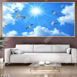 Tranh dán trần in uv ánh mặt trời chiếu sáng