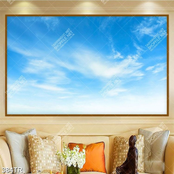 Tranh dán trần in uv bầu trời trong xanh