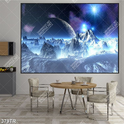 Tranh dán trần in uv bề mặt của mặt trăng