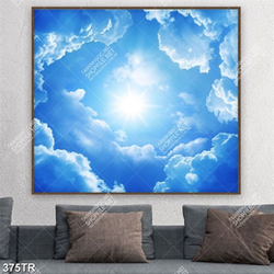 Tranh dán trần bầu trời trong xanh file gốc