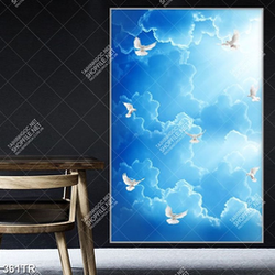 Tranh file psd dán trần nhà chim bồ câu