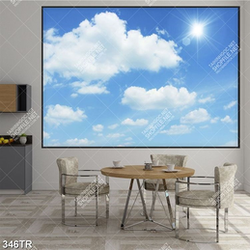 Tranh dán trần in uv bầu trời đẹp