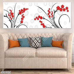 Tranh hoa văn in kính bếp