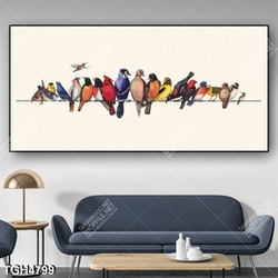 Tranh ghép đàn chim trên cây