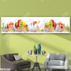 Tranh trái cây mát lạnh in kính bếp