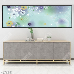 Tranh hoa văn hoa in kính bếp