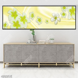 Tranh hoa sứ nền lụa 3D in kính bếp