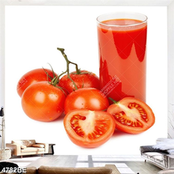 Tranh ly nước ép cà chua
