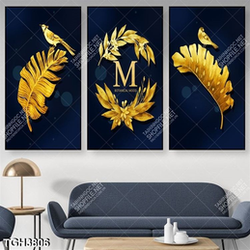 Tranh ghép lá gold