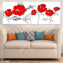 Tranh hoa hồng in kính bếp