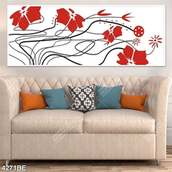 Tranh hoa in kính bếp