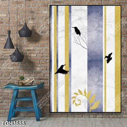 Tranh ghép chim và cây