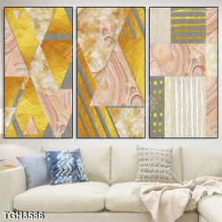 Tranh ghép 3 tấm decor in kính đẹp