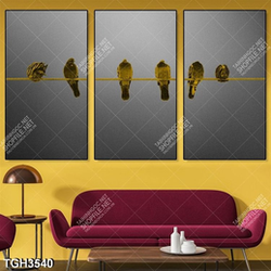 Tranh ghép chim trên cành cây