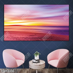 Tranh ghép hoàng hôn trên biển