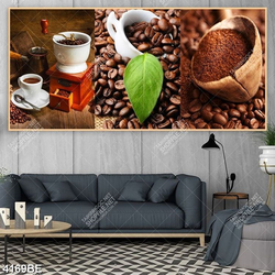 Tranh nguyên liệu chế biến cà phê
