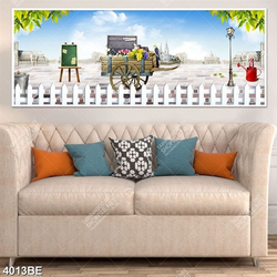 Tranh cà phê tranng trí in kính bếp