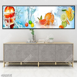 Tranh táo và cam mát lạnh in kính bếp