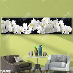 Tranh lan hồ điệp in kính bếp